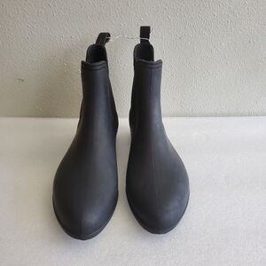 Jeffrey Campbell JC Play Women's Chelsea Black Rain Boots Bootie Size 8